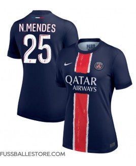 Günstige Paris Saint-Germain Nuno Mendes #25 Heimtrikot Damen 2024-25 Kurzarm